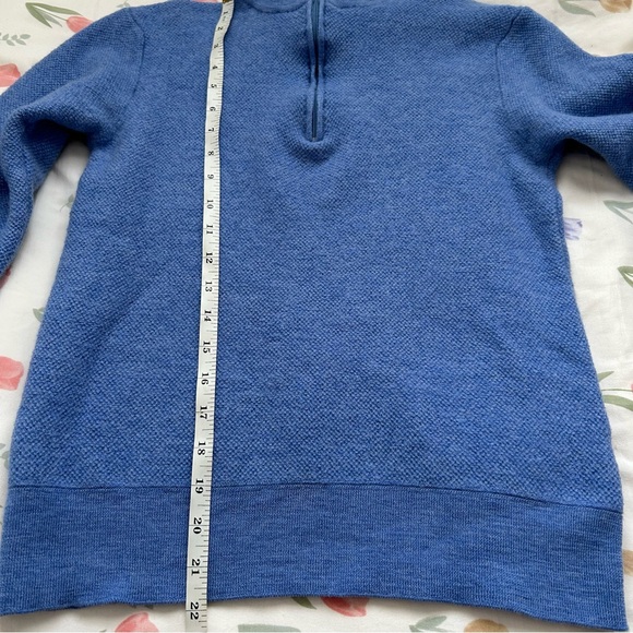 Maglificio Bartolini Stylish Blue Zip-Up Sweater Merino Wool Large - Picture 7 of 7